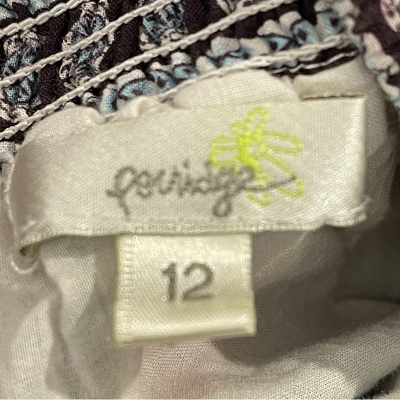 Anthropologie Porridge Women's Brown Orange Blue A-line Cotton Skirt Duo Pattern - Picture 3 of 7